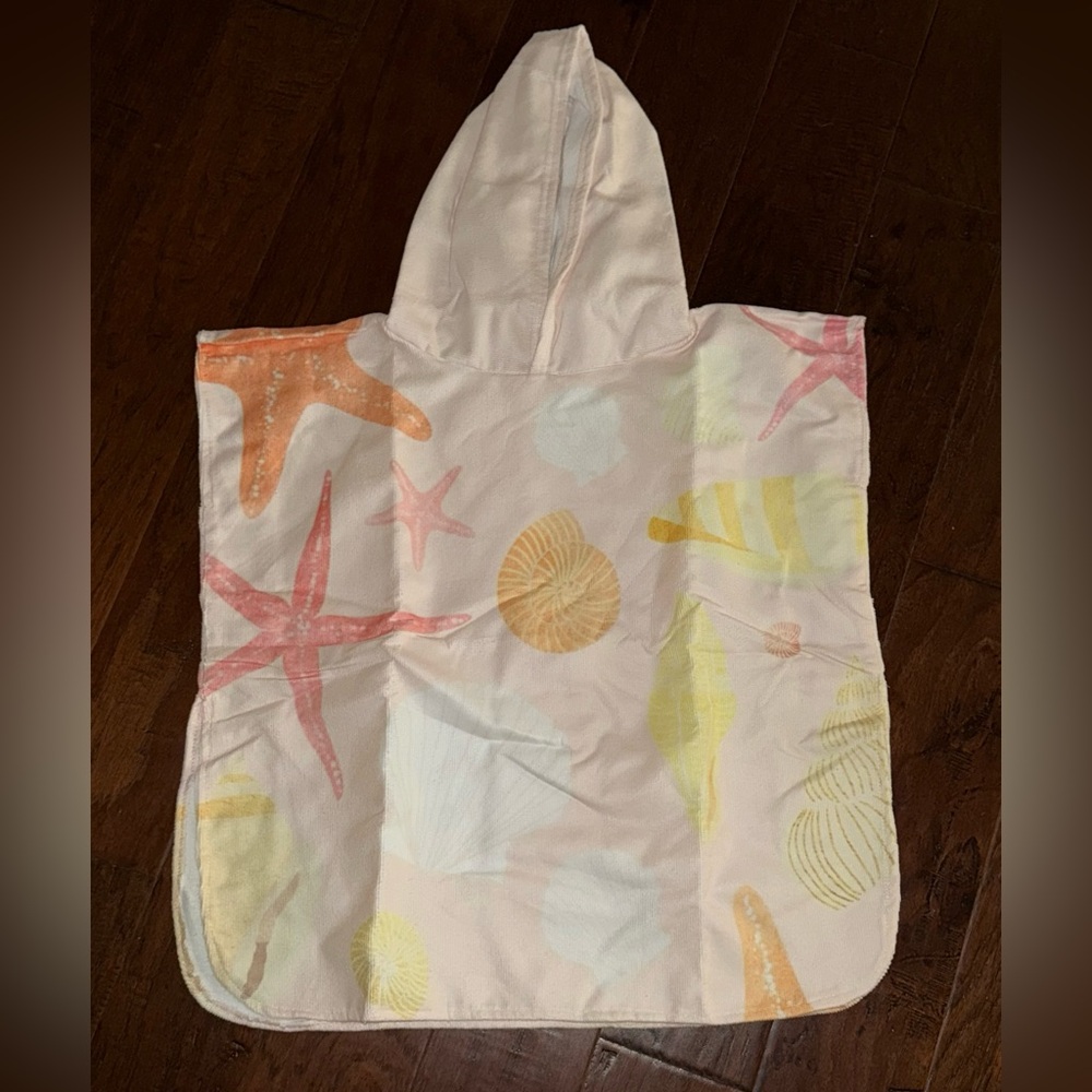 New Quick-dry Girls Seashell Hooded Beach Towel